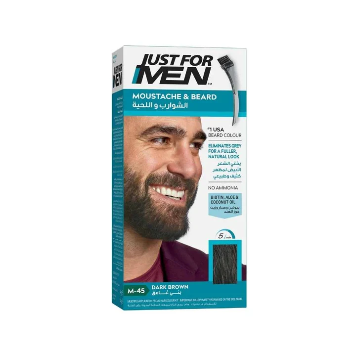 Just For Men Moustache & Beard Dark Brown Colour M-45