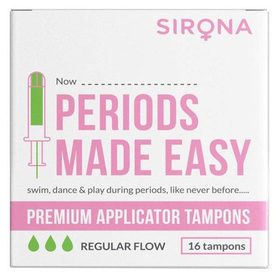 Sirona Now Periods Made Easy Premium Applicator Tampons Normal Flow 16's