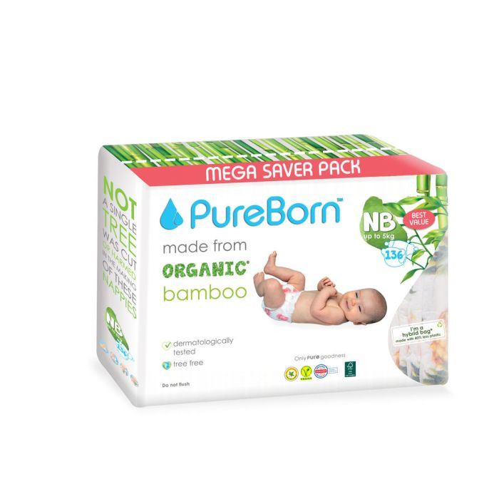 PureBorn New Born Value 0 to 4.5 KG 136's