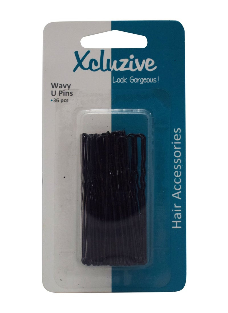 Xcluzive 36x6.35 Cm  36-Pieces Wavy Hair Pins