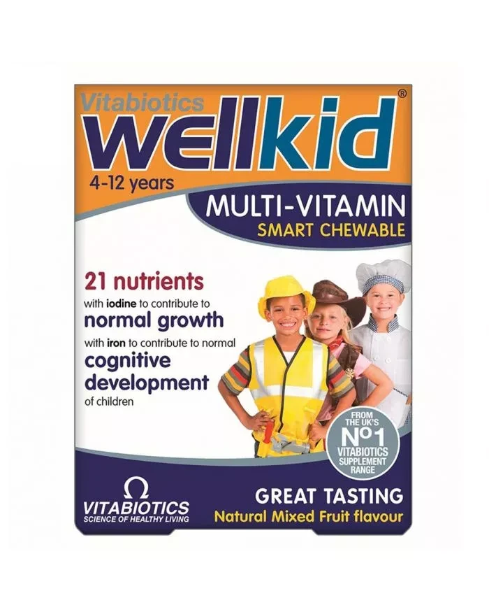 VITABIOTICS WELLKID MULTIVITAMIN  SMART CHEWABLE TABLET'S 30'S