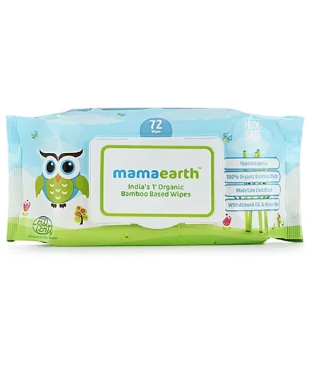 Mamaearth Organic Bamboo Wipes 72s