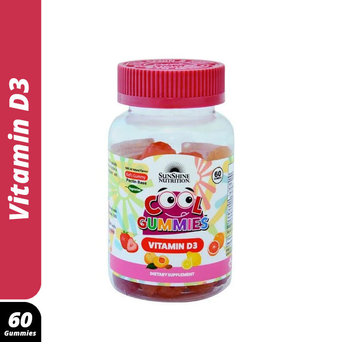 Sunshine Nutrition Cool Gummies Vitamin D3 60's Gummies