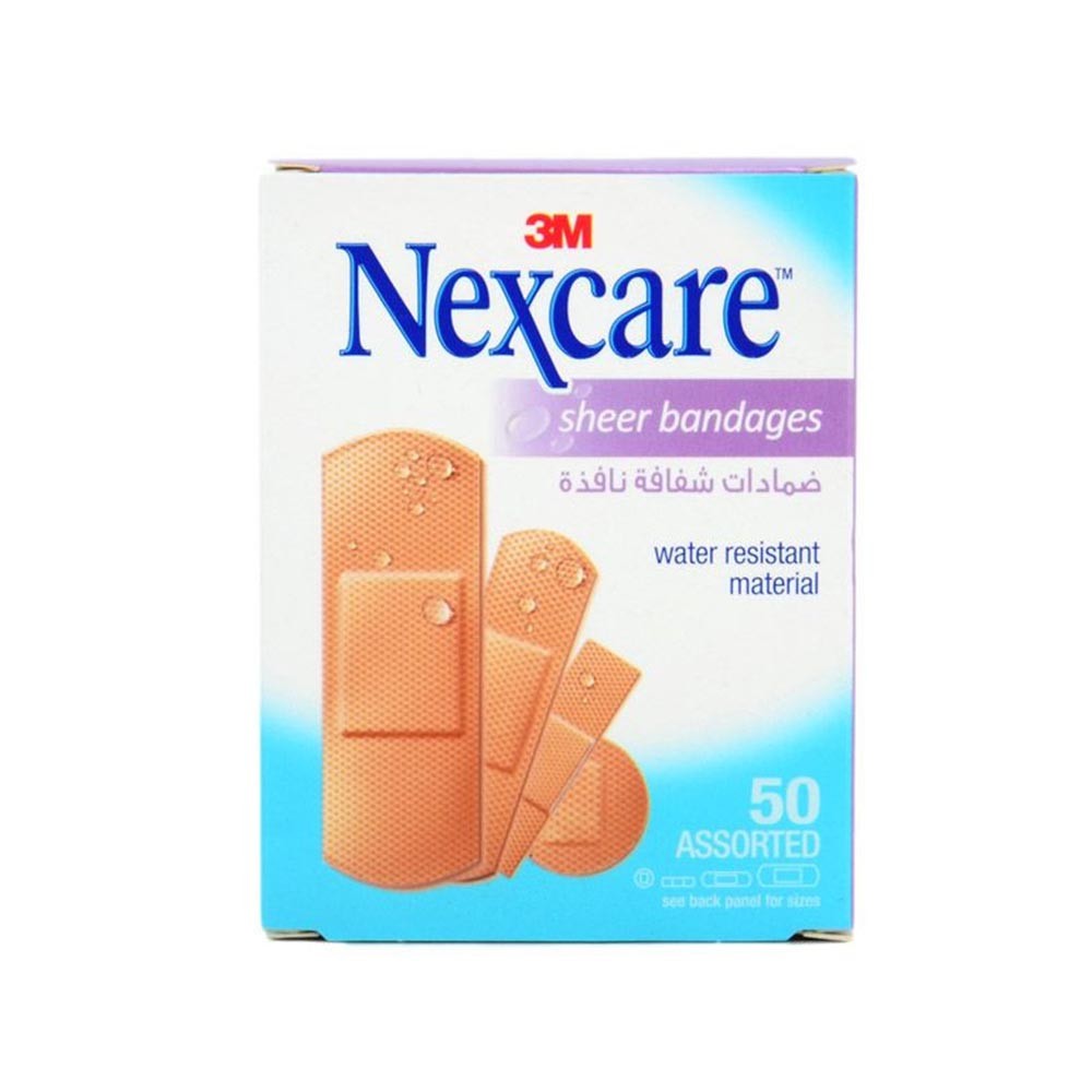3M NEXCARE SHEER BANDAGES ASSORTED 50'S