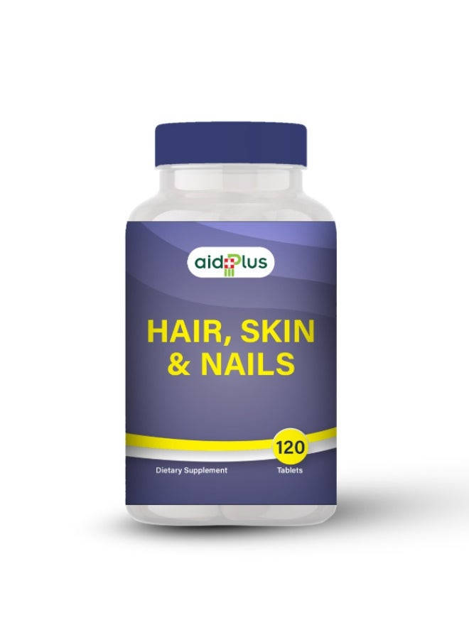 Aidplus Hair, Skin & Nails - Capsules For Radiant Skin, Strong Nails, And Healthy Hair 120 Softgel