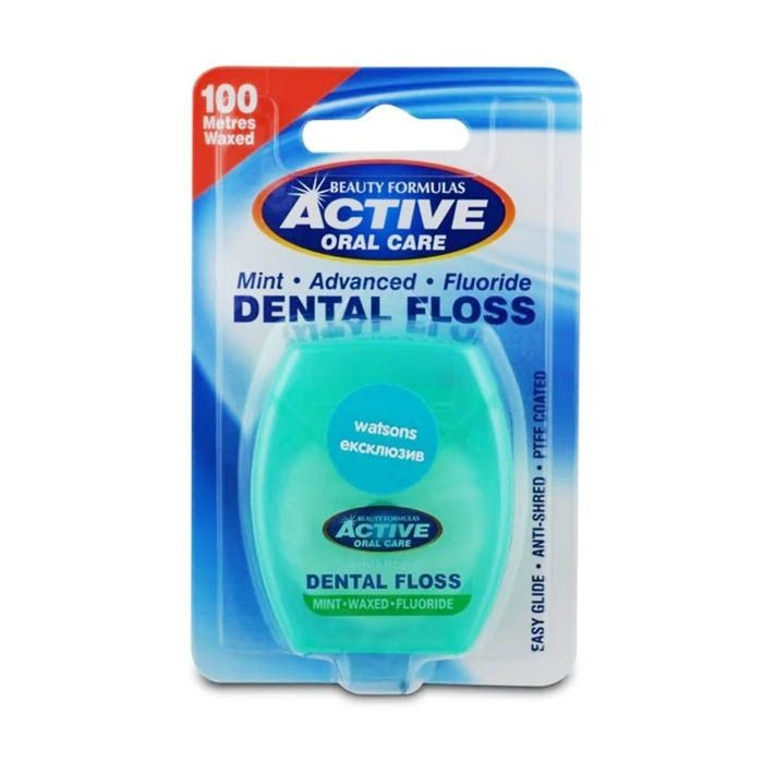 Beauty Formula Active Advanced Mint Waxed + Fluoride 100 m Floss