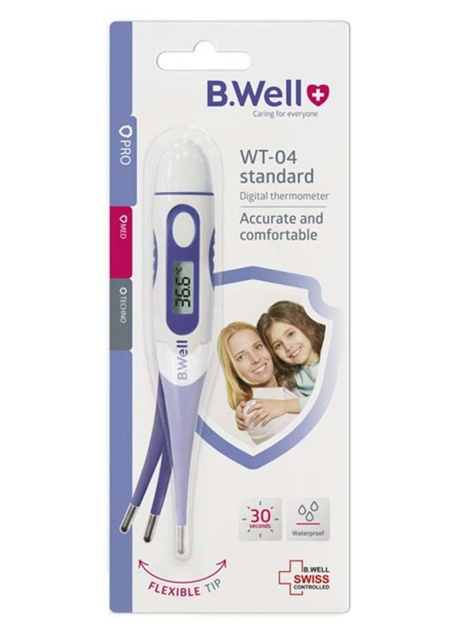 B.Well Swiss  Standard Digital Thermometer Flexible-Tip Waterproof Celsius & Fahrenheit WT-04