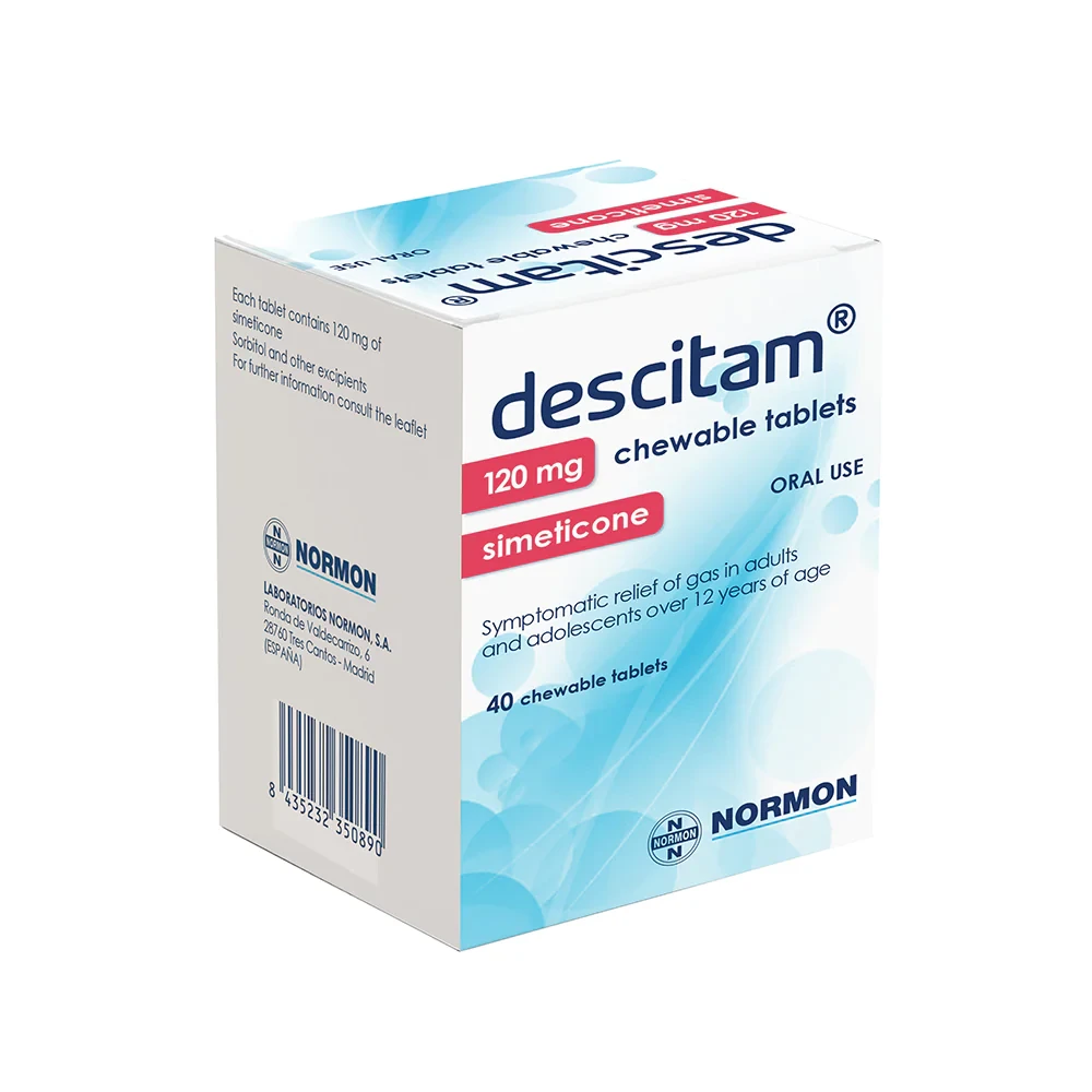 DESCITAM SIMETICONE 120MG CHEWABLE 40 TABLETS