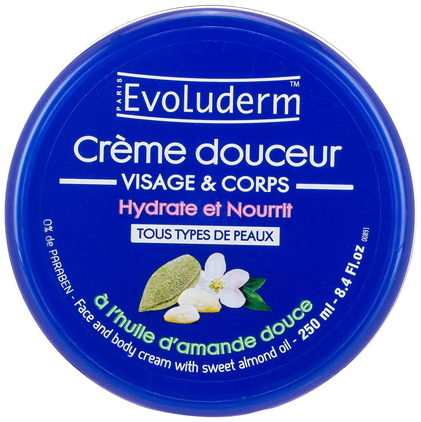 EVOLUDERM ALMOND FACE AND BODY CREAM 250 ML