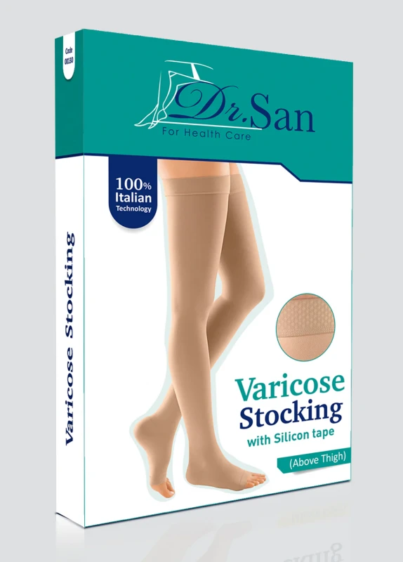Dr.San Varicose Stocking With Silicone Tape Above Thigh 3X-Large