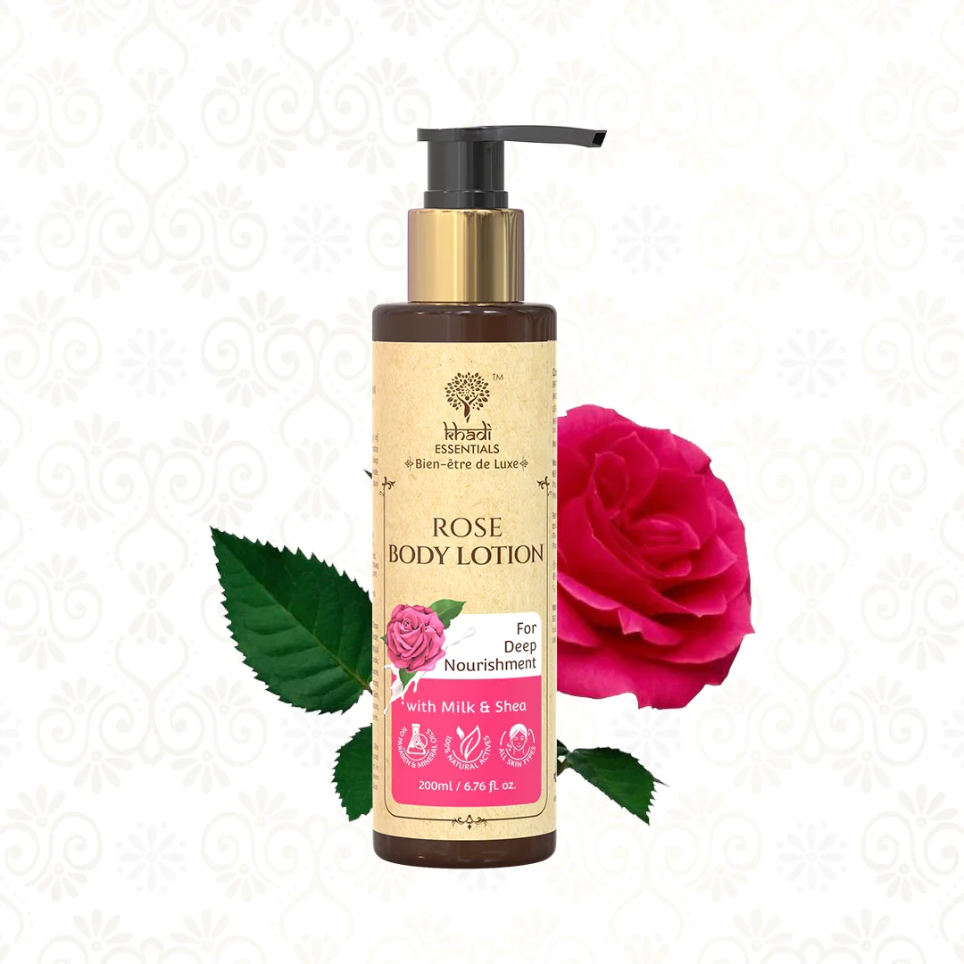 Khadi Essentials Rose Body Lotion 200ml