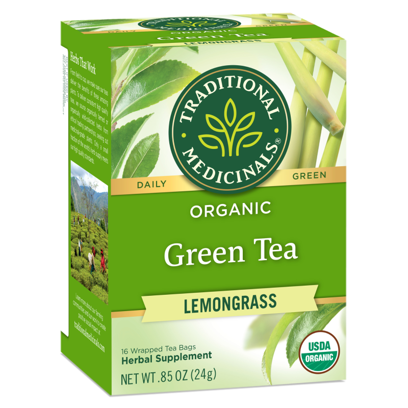 Traditional Medicinals Green Tea Lemongrass 16 Tea Bags