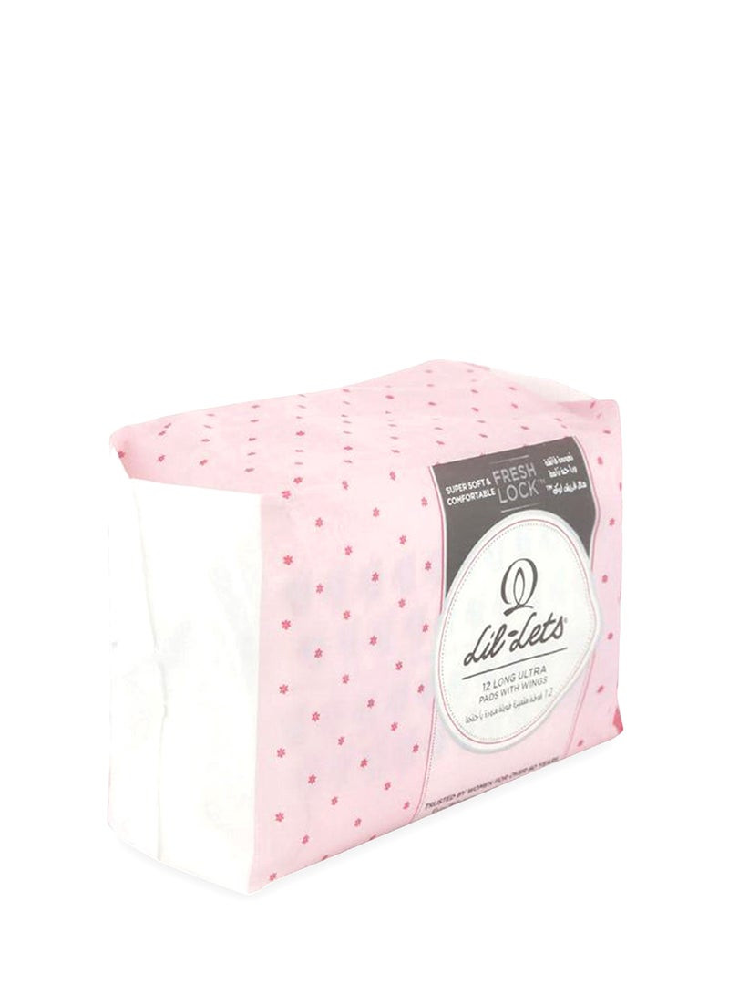 Lil-Lets  Long Ultra Pads With Wings Set 12-Pieces