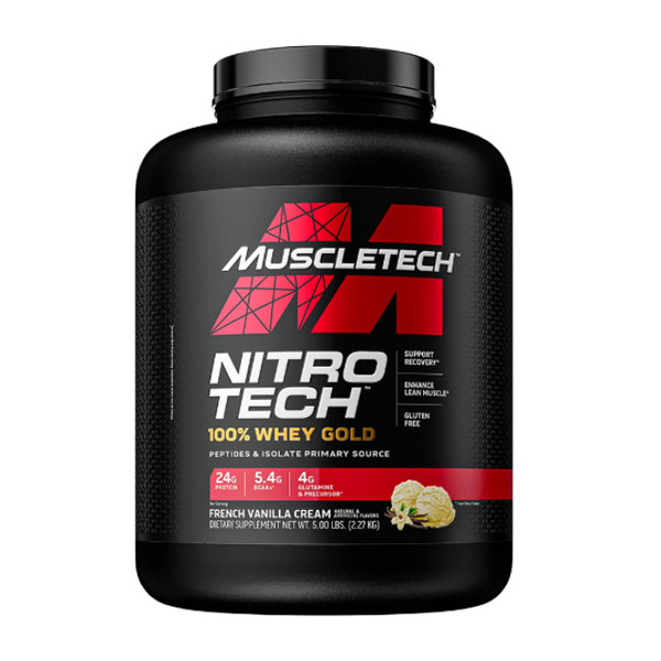 Muscle Tech Nitro Tech 100% Whey Gold French Vanilla Cream 5 LB