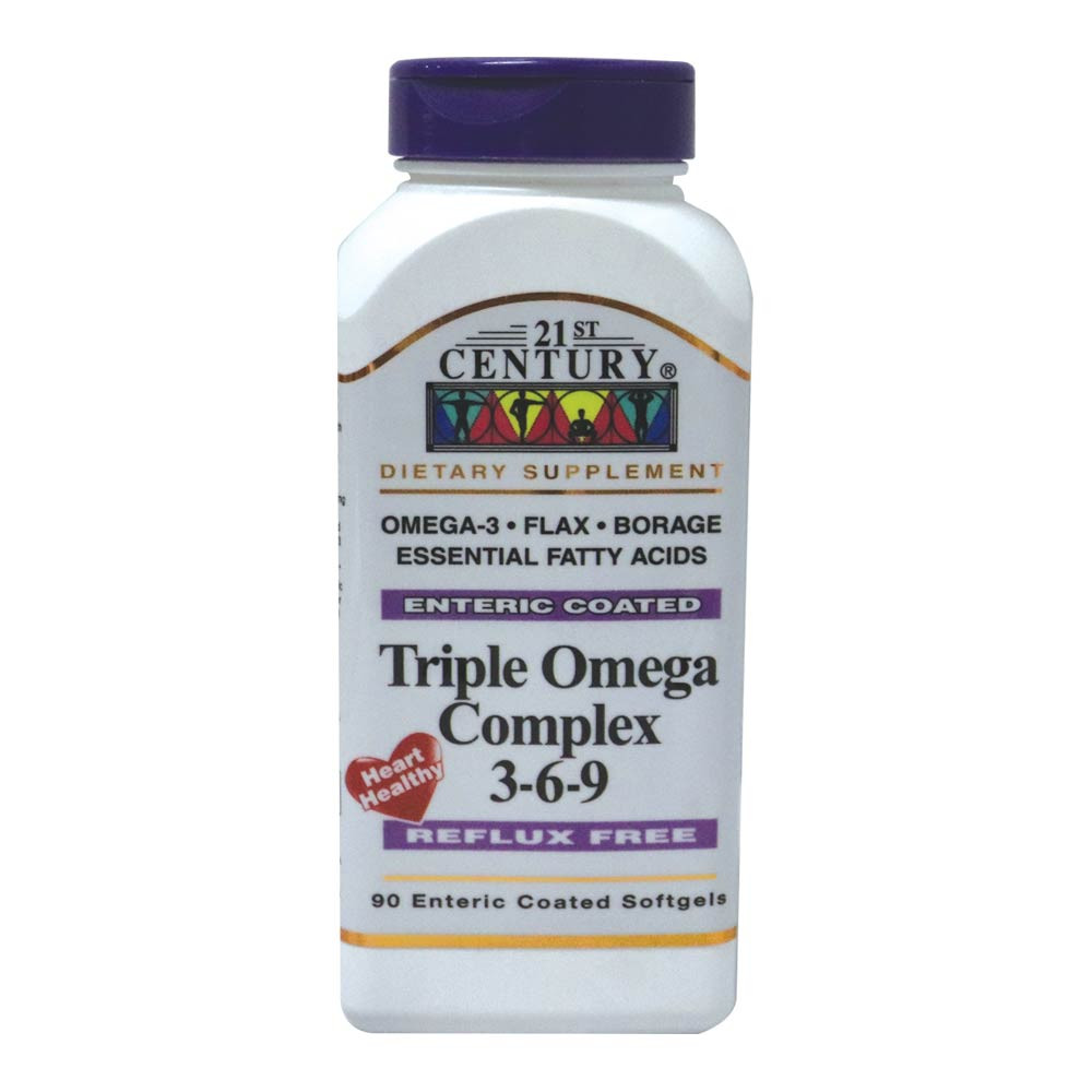 21ST CENTUARY TRIPLE OMEGA COMPLEX 3-6-9 ENTERIC COATED SOFTGELS 90'S