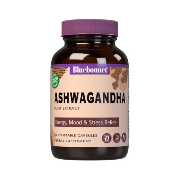 Bluebonnet Ashwagandha Root Extract 60 Capsules