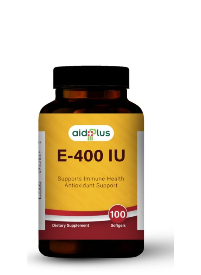 Aidplus Vitamin E 400 Iu (D-Alpha) –  Powerful Antioxidant, Skin Health, And Heart Protection 100 Soft gels