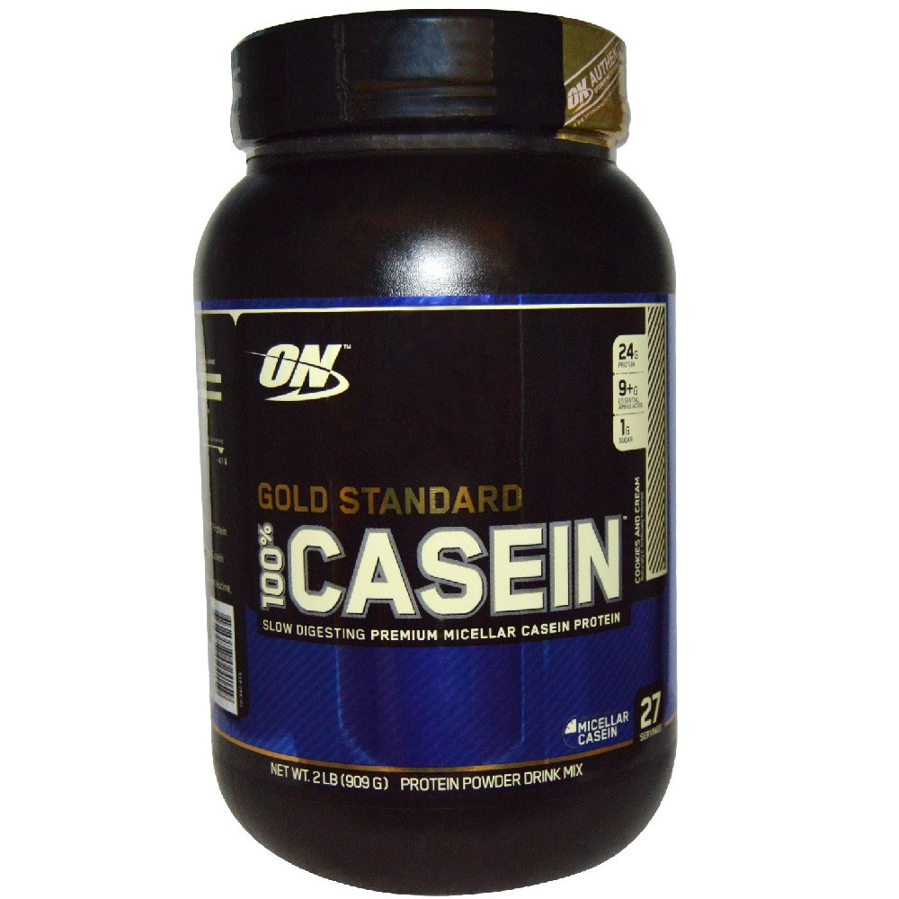 ON GOLD STANDARD 100% CASEIN PROTEIN  COOKIES AND CREAM 2 LB