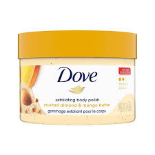 DOVE Crushed Almond Mango Butter Exfoliating 298 g Body Polish Scrub
