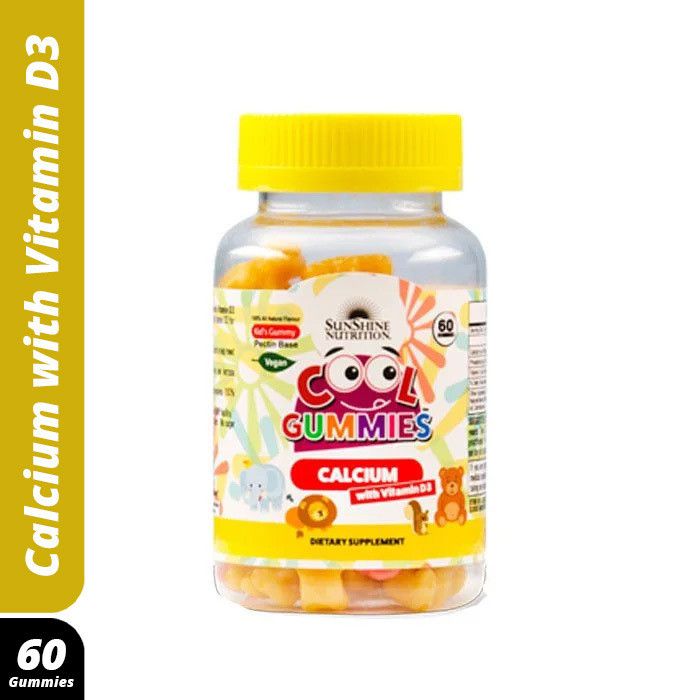 Sunshine Nutrition Cool Gummies Calcium With D3 60's