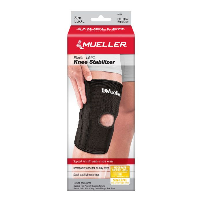 Mueller Black Elastic Knee Stabilizer