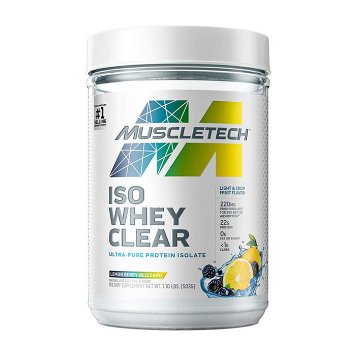 Muscle Tech Iso Whey Clear Lemon Berry Blizzard 1.1 LBS