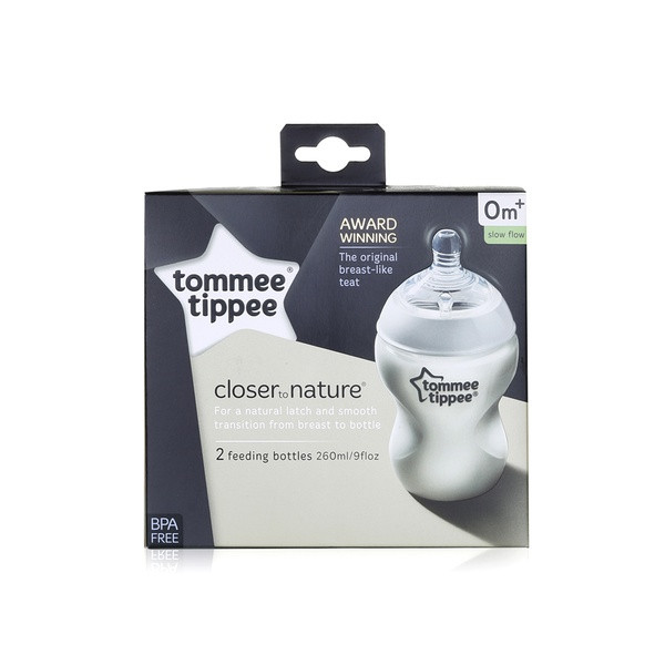 TOMMEE TIPPEE FEEDING BOTTLES  0+ MONTHS 260ML X 2