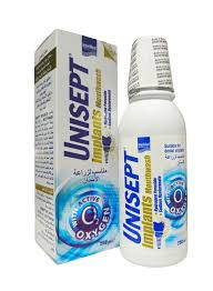 Unisept 250 ml Implants Mouthwash - Alcohol-Free Oral Solution for Dental Implants,