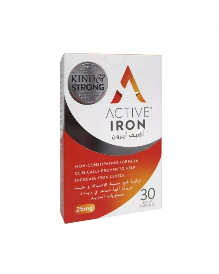 Active Iron 25 mg Hard Gelatin Capsules 30s