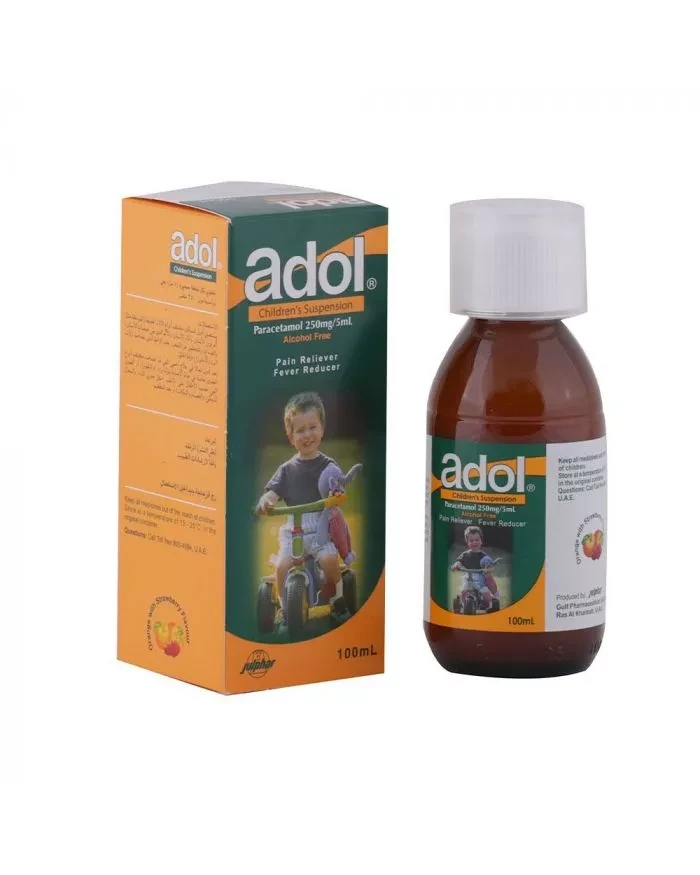 Buy Adol Paracetamol 250mg/5mg Children Suspension 100 ml Online at ...