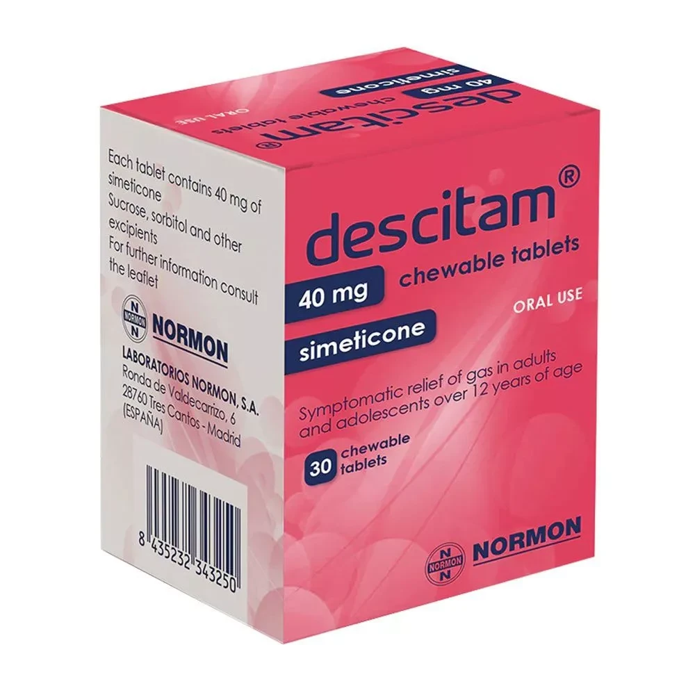 DESCITAM SIMETICONE 40MG CHEWABLE 30 TABLETS