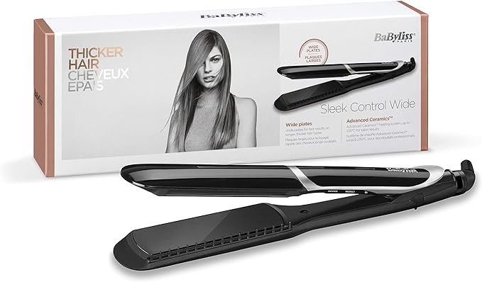 Babyliss Sleek Control Wide STRAIGHTENER Black