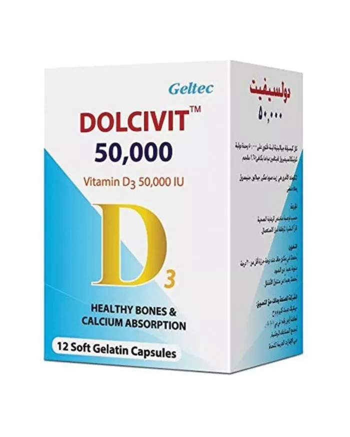 Dolcivit D3 50,000IU Soft Gelatin Capsules 12'S