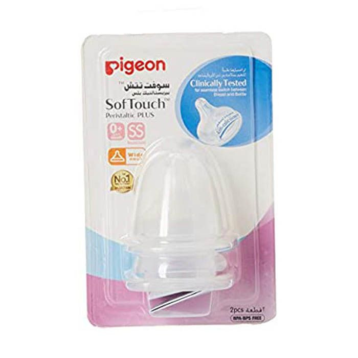 Pigeon Wide Neck Peristaltic Plus Nipple (SS) 2pieces