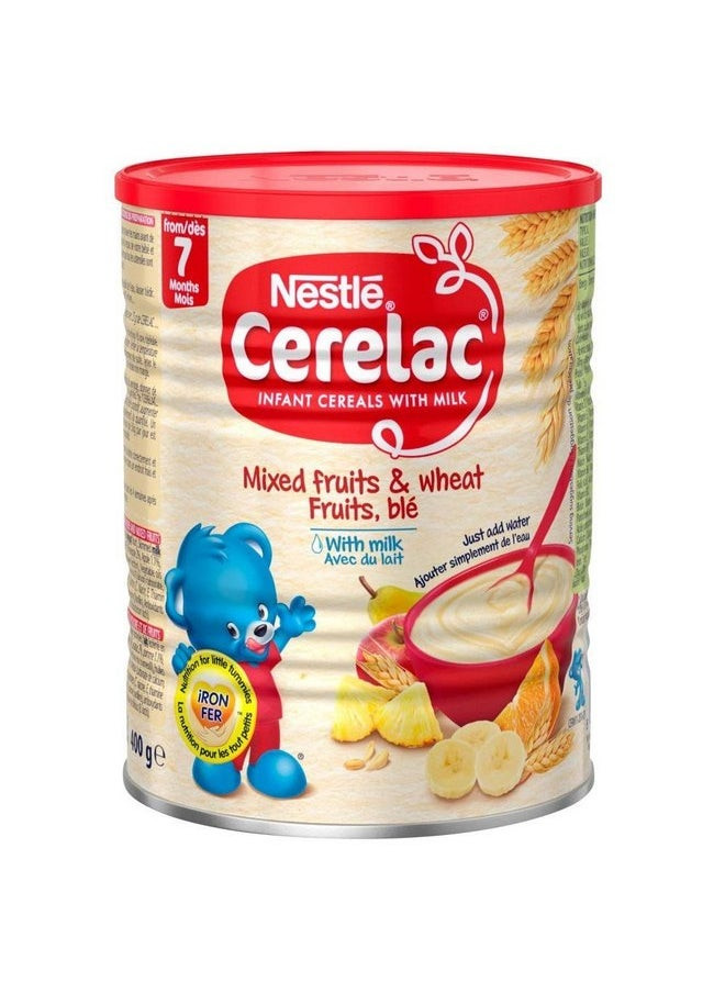 Nestle Cerelac, Mixed Fruits and Wheat 14.1 Ounce Can, with Milk