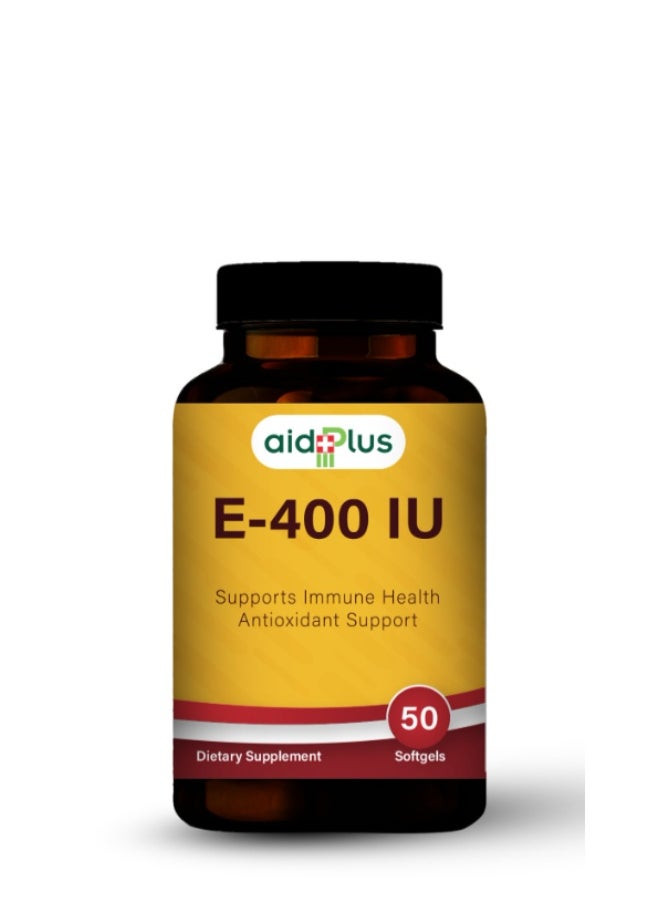 Aidplus Vitamin E 400 Iu (D-Alpha) – Powerful Antioxidant, Skin Health, And Heart Protection 50 Softgels