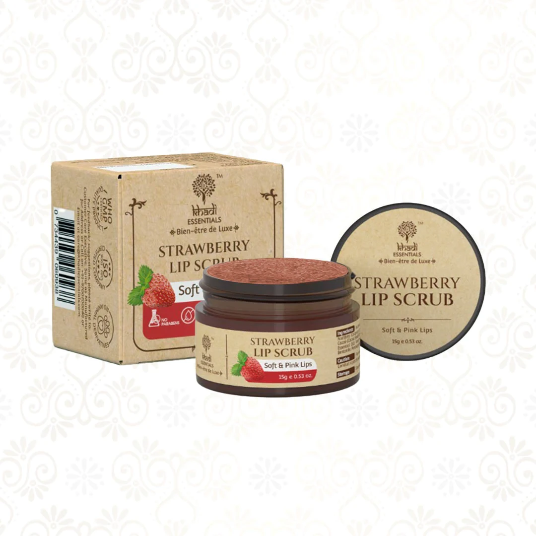 Khadi Essentials Strawberry & Beetroot Lip Scrub 100g