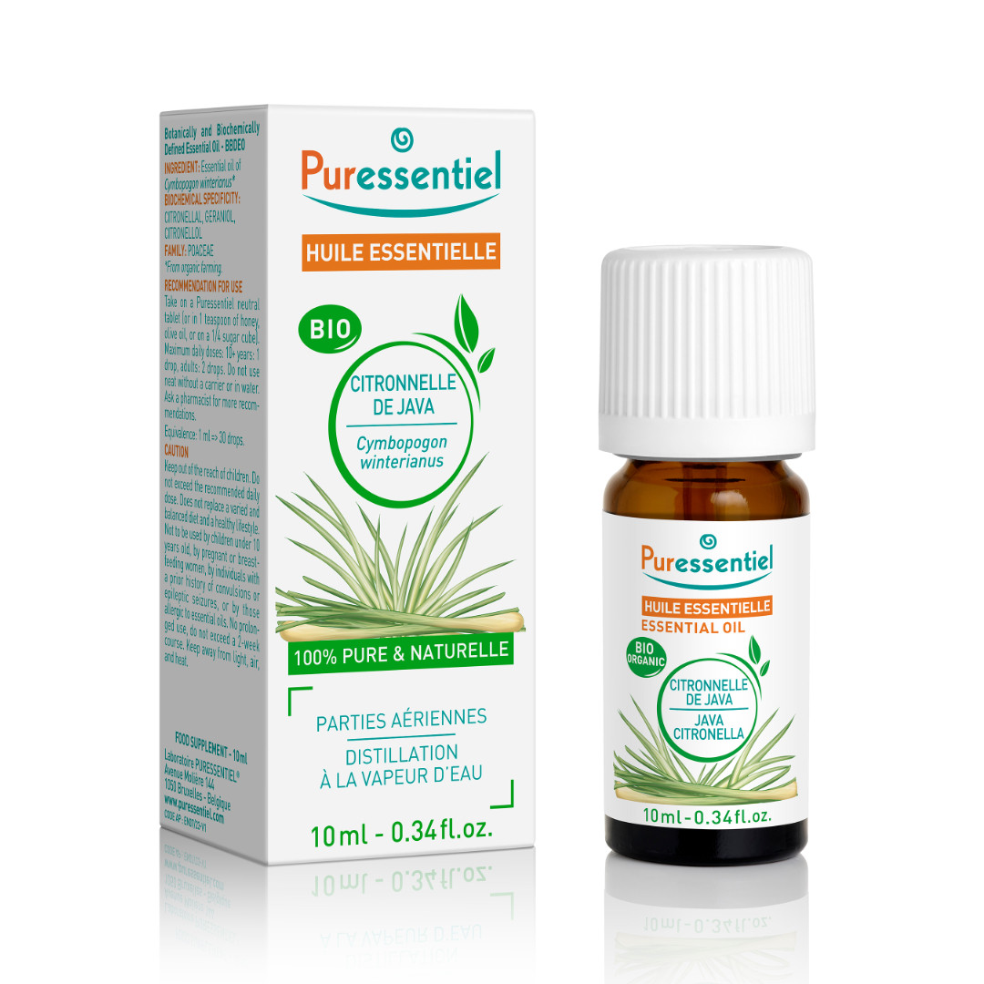 Puressentiel Organic Essential Oils Java Citronella Essential Oil 10ml