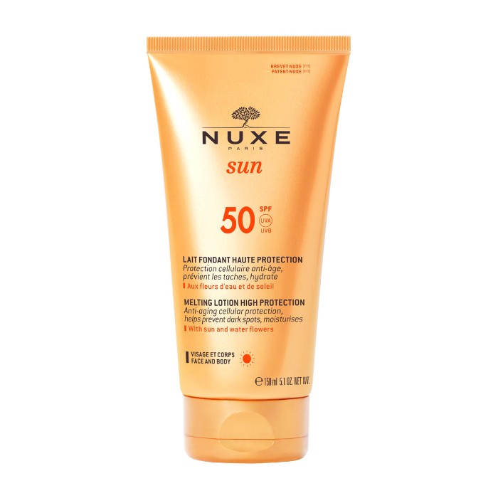 Nuxe 150ml Sun Melting lotion High Protection for Face & Body SPF50