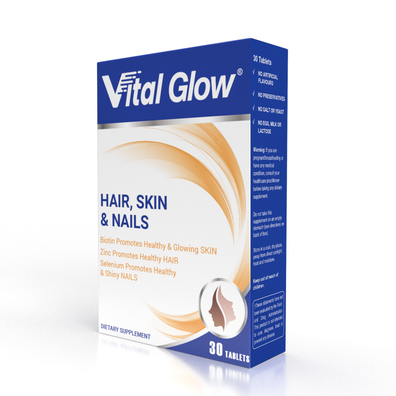 Vital Healthcare Vital Glow Hair Skin & Nails 30 Tablets