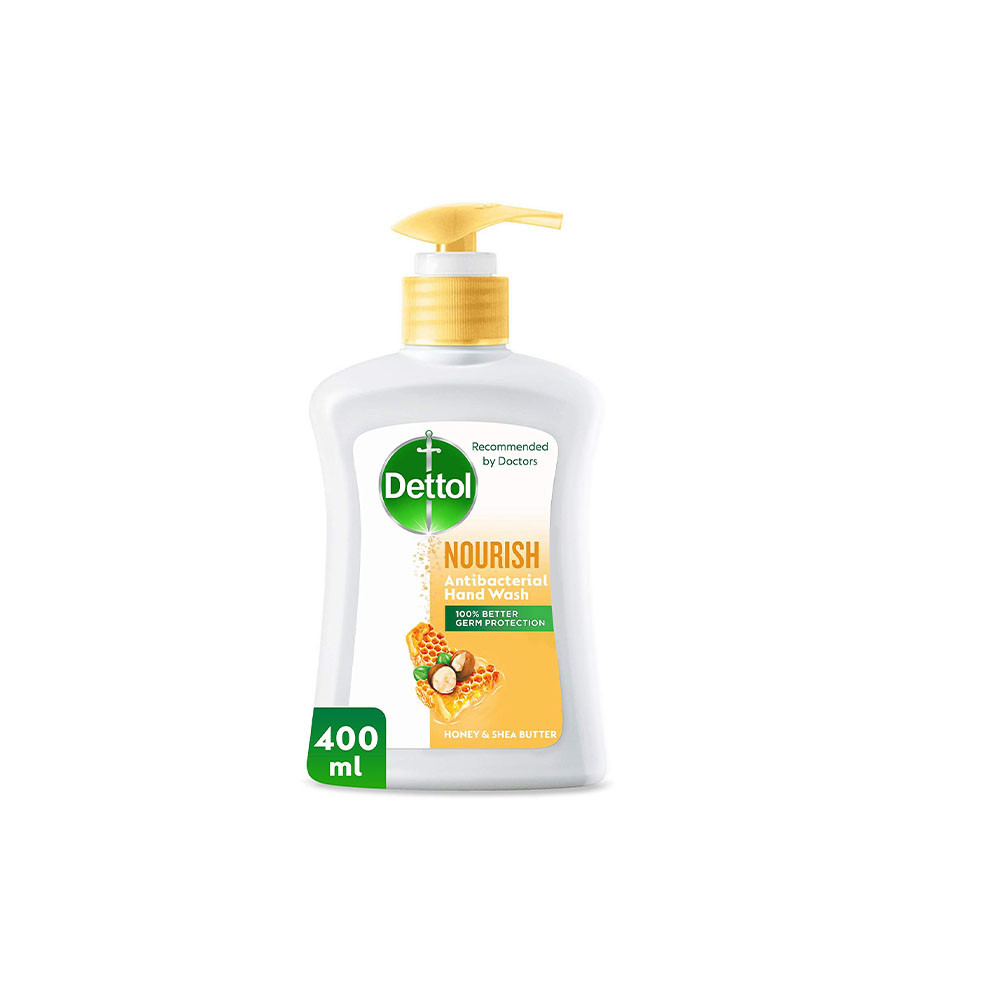 DETTOL NOURISH ANTI BACTERIAL LIQUID HAND WASH 400 ML - HONEY & SHEA BUTTER