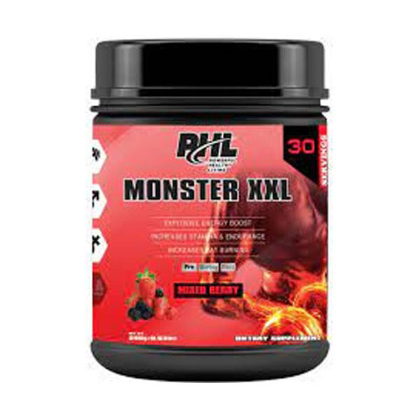 PHL PRE WORKOUT MONSTER XXL POWDER MIXED BERRY 30 SERVINGS