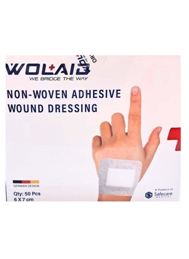 Wolaid 50"S Non-Woven Steril Wound Dressing 6X7Cm