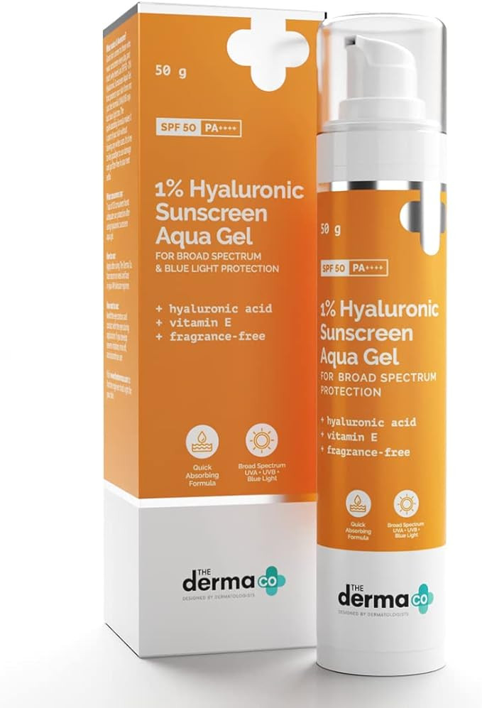 The Derma Co Hyaluronic Sunscreen Aqua Ultra Light Gel With Spf 50 Pa++++