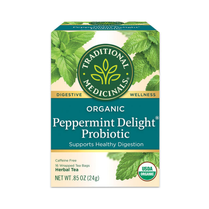 Traditional Medicinals Organic Peppermint Delight Probiotic Tea Bag 16s