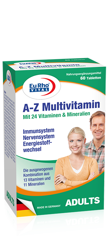 Eurho Vital A-Z Multivitamin - 24 Vitamins + Minerals - 60s