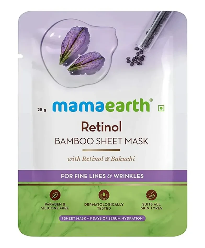 Mamaearth Retinol Bamboo Sheet Mask 25g