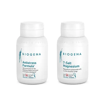 BIOGENA Stress Free Bundle ( ANTISTRESS FORMULA + 7-SALT MAGNESIUM ) 60 Capsules Each