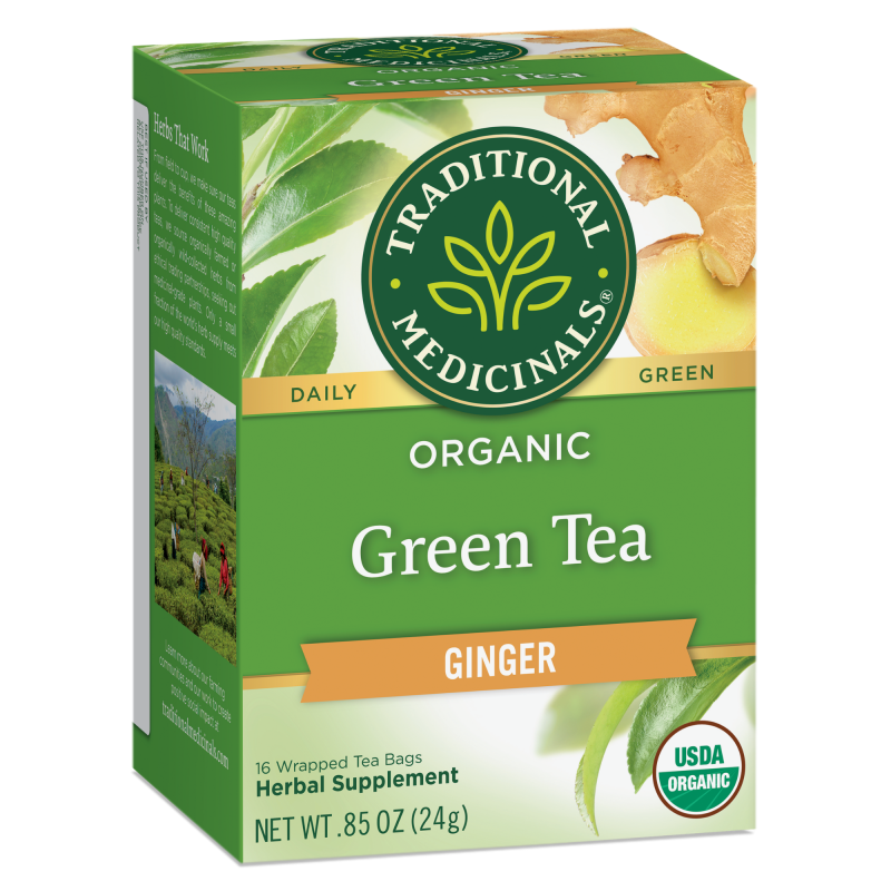 Traditional Medicinals Green Tea With Ginger 16 Tea Bags