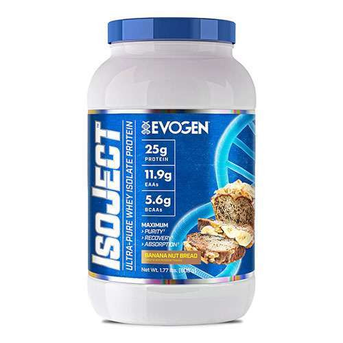 Evogen Isoject Pure Whey Isolate Protein Powder Banana Nut Bread 1.77 LBS